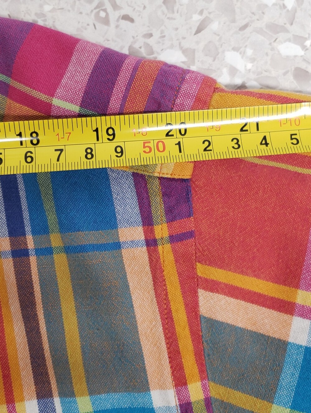 Ralph Lauren Blaire Cotton Multicolor Madras Plaid Short Sleeve Button Down L - Picture 4 of 12